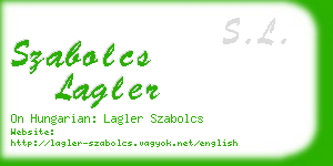 szabolcs lagler business card